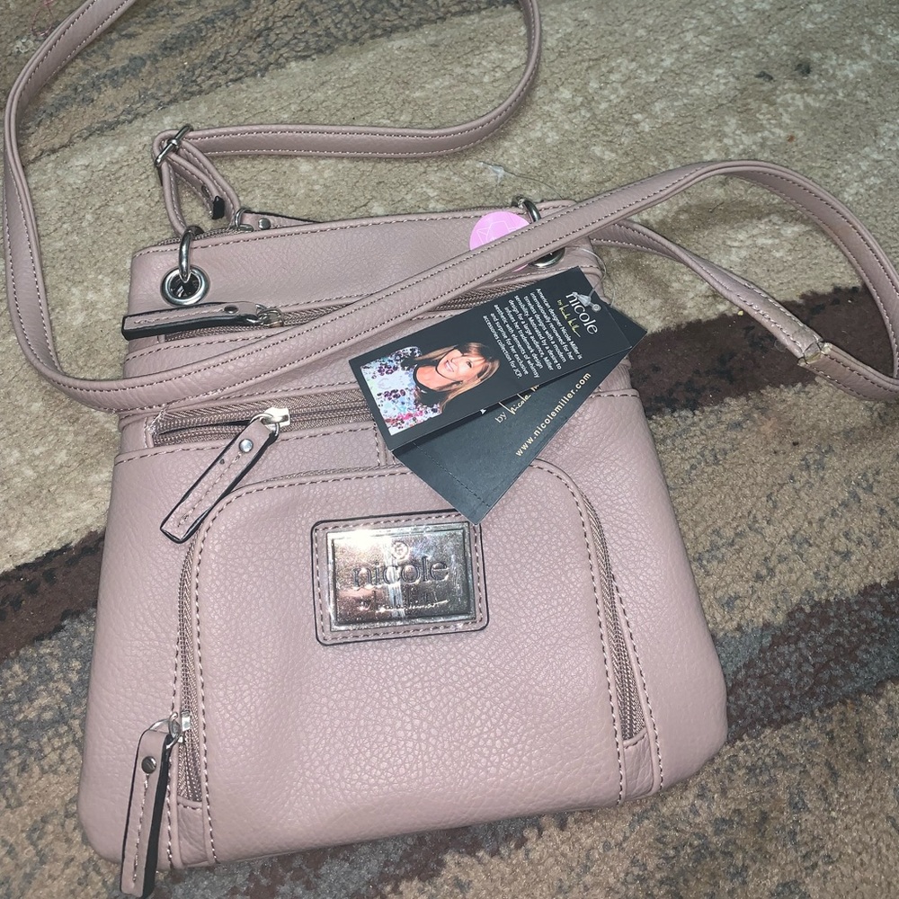 Nicole by Nicole Miller crossbody bag new mushroom